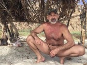 BIG DICK TANTRA DADDY TEACHING MASTURBATION AT THE BEACH