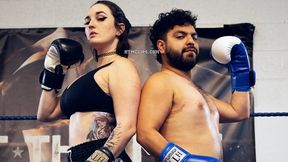 Irene Silver vs Demetri C. Silver - Dazed, Dizzy and Dominated! Mixed Boxing Femdom Beatdown