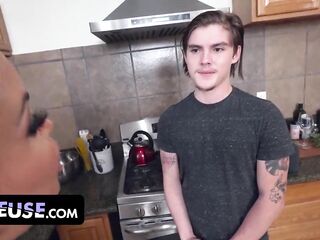 Husband and Stepson Take Turns Using Big Melons MILF ~ Hot Blonde’s Halloween Cum Shower