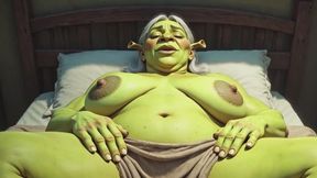 Ogre Milf in Bondage - Horny Green Pussy Craving Big Cock