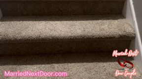 Husband Sneaks Up the Stairs While I Ride My Bull—We Let Him in for Some Sloppy Seconds