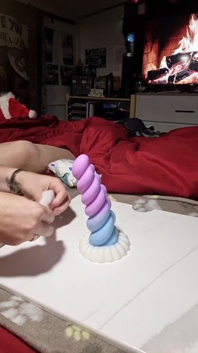 PAWG MILF Rides a Fat Dildo to Stretch Out That Pussy