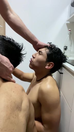 He Started Deepthroating Me While His Boyfriend Showered and When He Came Out, He Dropped to His Knees Too