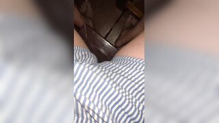 Fapping off uncircumcised stiffy