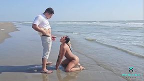 Famous brunette Latina actress has rough sex on a beach in Colombia - Big squirt   cum face - Mariana Martix