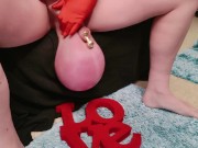 Futanari Daddy Big Balls Fetish Adoration - I will push my golden buttplug in to your holes