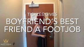 Tickles Soft Soles Gives Boyfriend’s Best Friend a Footjob
