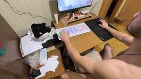 Fucked in the Ass Under the Table While I Was Playing Pc