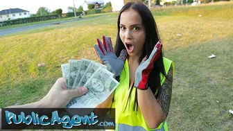 Hot brunette criminal Jennifer Mendez gets fucked hard in the woods