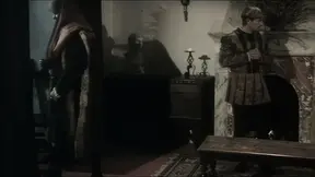 Depraved hubby watches as nobleman beds his wifey on the sofa