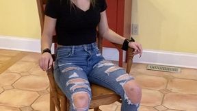 Tied Talette from Store Bandit HD MP4-Blake LaVista taped to a chair by Rosie Satin