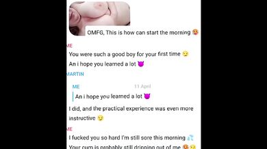 I'm Sending My Creampie to His Wife While Blowjob Whimpers