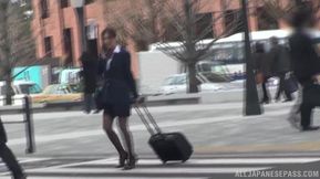 Yuna Shiina Seduces the Sky – Young 18+ Stewardess' Steamy Solo Flight Fantasy