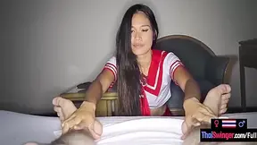 Thai Student In Cute 18+ Amateur Teen 18+ Blowjob And Fucked In A Sex Chair