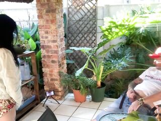 Neighbor came to do some service