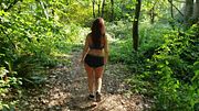 Horny Redhead Syren De Mer Gets Naked in Forest Wants Wild Outdoor Fuck