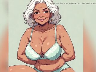 Hawt Curvy Matures Brassiere and Panty Art