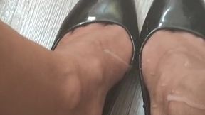 Get your tongue working. Clean my feet up!