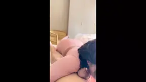 Old Man Teaches Teen Girl to Suck His Balls
