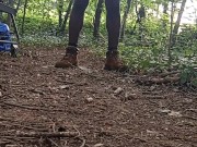 Buck showing off on the trail