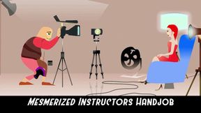 Mesmerized Instructor gives handjob