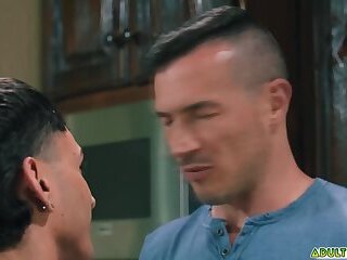 Derek Kage getting seduced by his stepson Siren Santiago into having sex