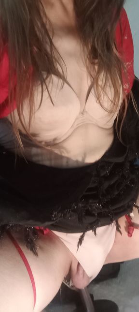 Sissy crossdresser wearing sexy lingerie