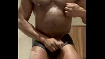 Sexy black Muscle Dad Vibrating Sex Toy Wank