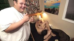 Amateur frat boys talk each other into hardcore anal