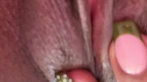 ebony brat - vibrator, pussy play, and orgasm