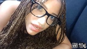 big ass busty college stepsister has never seen 3 cumshots before