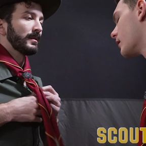 ScoutBoys - Hung hairy scoutmaster barebacks cute smooth twink in tent