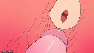 Bakugo cums inside Uraraka little pussy