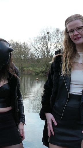 Hot Double Piss From 2 Wet Pussies by the River