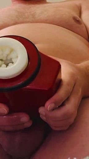 Watch Chub Daddy Blow His Load with New Cock Sucking Machine