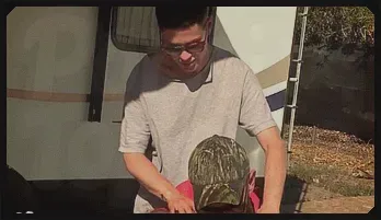 Stepdad Gets It In The Backyard - Doggy Style Anal Action with Tattooed Hunk