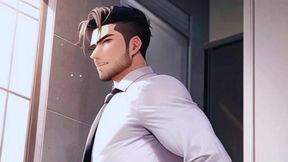 hot gay group sex in the office with the boss fucking their asses!