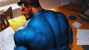 hot gay group sex in the office with the boss fucking their asses!