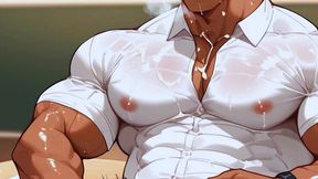 hot gay group sex in the office with the boss fucking their asses!