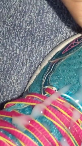 Cum on Asics Sneakes