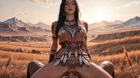 native american lakota girl is ready to ride 100 miles for a good fuck in the ai porn adaptation for columbus day