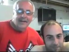 Dancing Daddy Bear Flashes His Big Cock on Webcam