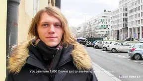 Long-Haired Lusty Twink Gulps Huge Cum Shot – Czech Hunter POV Sex Action