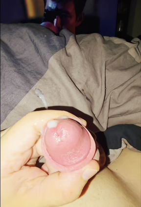 Twink precum then cums