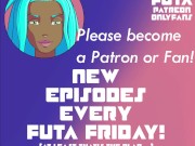 Futaweed Ep2: Pretty pierced Futa girl washes the cum off her body and plays with her flaccid cock