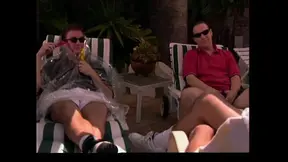 American FFM trio gets wet and wild in the pool