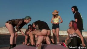 Euro babe sex orgy nailed outdoor