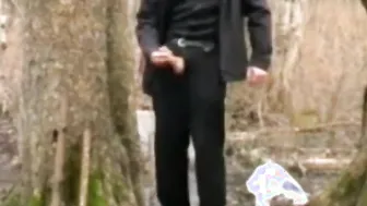 Mature Daddy Masturbates Outdoors in Amateur Solo Video