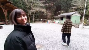 Outdoor sex on a campsite balcony caught from outside in full view 206