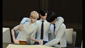 Gay student threesome | sims 4